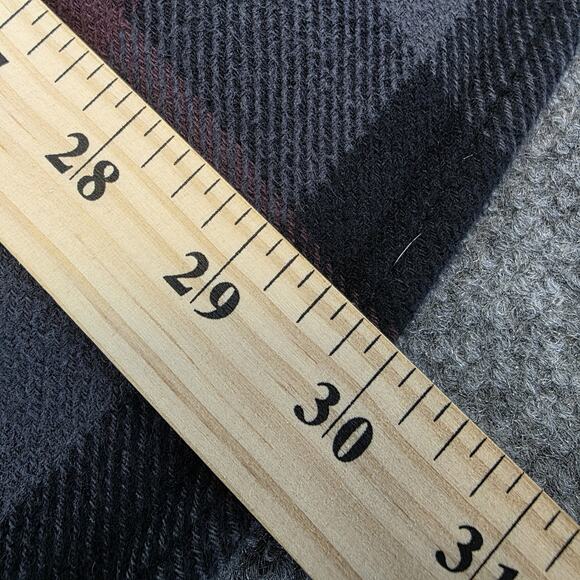 Orvis Shirt Mens Medium Red Gray Plaid Flannel Double Pocket Button Up Shacket - Picture 7 of 16